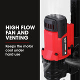 BAUMR-AG 3000W 200mm Concrete Core Drill with Stand Rig - Side View