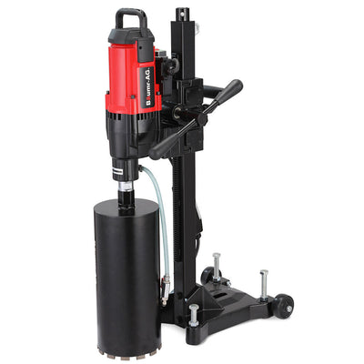 BAUMR-AG 3200W 280mm Wet/Dry Core Drill w/ Wheeled Stand & 127mm Bit Combo, for Concrete Coring Hole Drilling