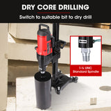 BAUMR-AG 3200W 280mm Wet/Dry Core Drill w/ Wheeled Stand & 127mm Bit Combo, for Concrete Coring Hole Drilling