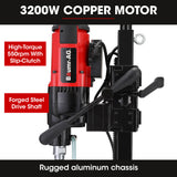 BAUMR-AG 3200W 280mm Concrete Core Drill with Wheeled Stand Rig - Front View