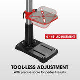 Baumr-AG 600W 12' Pedestal Floor Drill Press, 16 Speeds, 16mm Chuck (DP19)