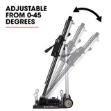 BAUMR-AG Adjustable Core Drill Wheeled Rig Stand - Side View