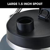 Baumr-AG 3.8L Double Wall Insulated Stainless Steel Water Bottle, Drink Jug with Handle, Blue - Close-Up Angle