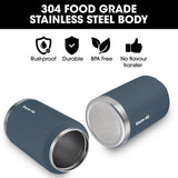 Baumr-AG 3.8L Double Wall Insulated Stainless Steel Water Bottle, Drink Jug with Handle, Blue - Side View