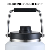 Baumr-AG 3.8L Double Wall Insulated Stainless Steel Water Bottle, Drink Jug with Handle, White - Extra Image