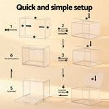 Artiss Clear Acrylic Display Case Dustproof Protection Box For Toys 27CM - Rear View