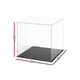Artiss Clear Acrylic Display Case Dustproof Protection Box For Car Toys 30CM - Side View