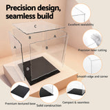 Artiss Clear Acrylic Display Case Dustproof Protection Box For Car Toys 30CM - Rear View