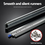 Giantz 2x Drawer Slides Full Extension Locking 227kg 1321-2642mm Length