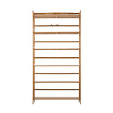 Oikiture 6-tier Bamboo Bookshelf Bookcase Adjustable Display Shelf