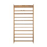 Oikiture 6-tier Bamboo Bookshelf Bookcase Adjustable Display Shelf