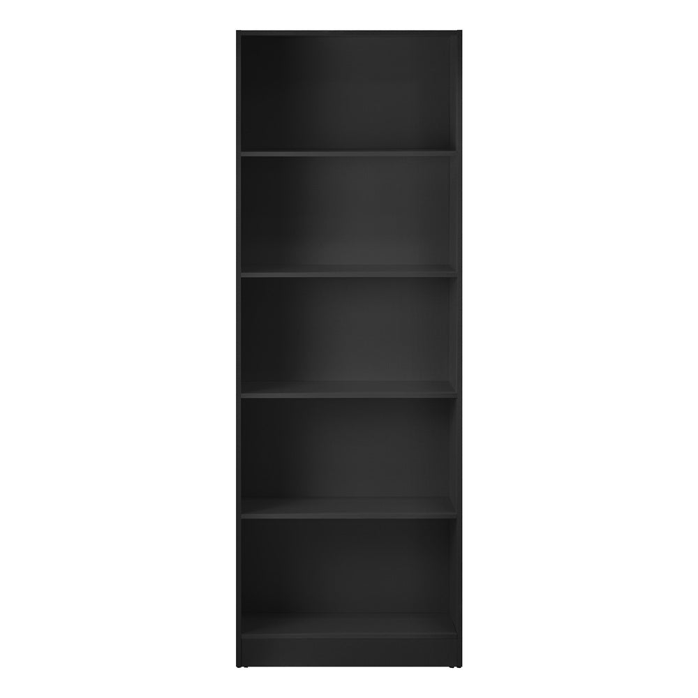 Oikiture Bookshelf Display Shelf 5-Tier Black
