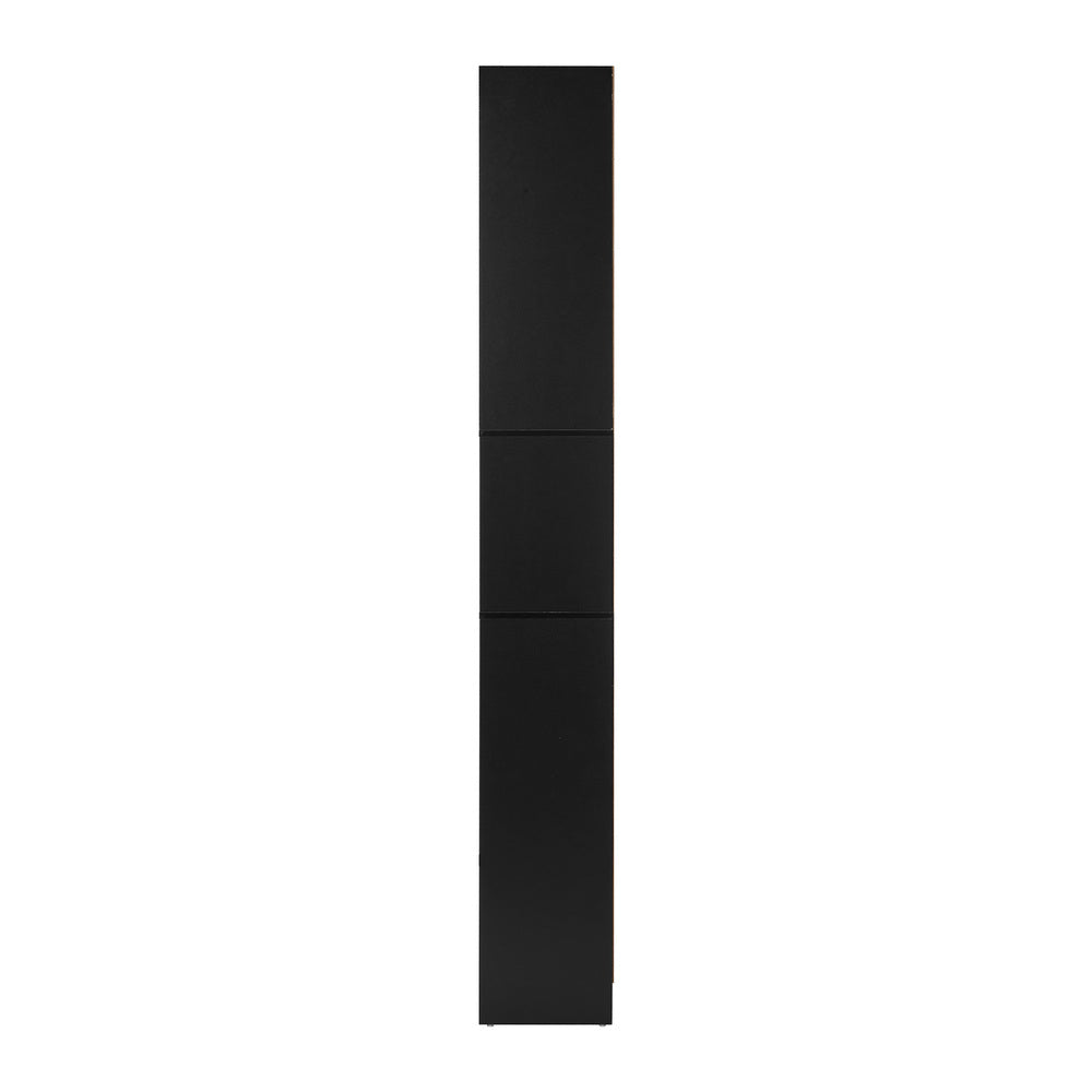 Oikiture Bookshelf Display Shelf 5-Tier Black