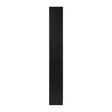 Oikiture Bookshelf Display Shelf 5-Tier Black - Front View
