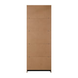 Oikiture Bookshelf Display Shelf 5-Tier Black