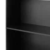 Oikiture Bookshelf Display Shelf 5-Tier Black