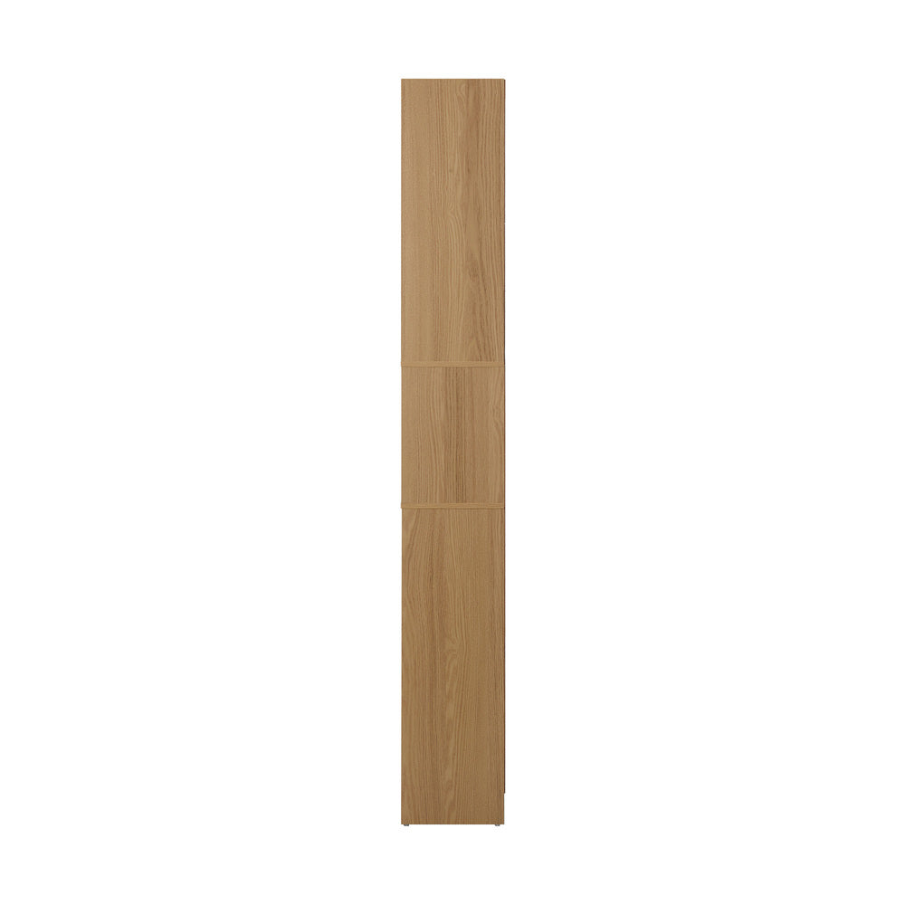 Oikiture Bookshelf Display Shelf 5-Tier Natural