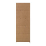 Oikiture Bookshelf Display Shelf 5-Tier Natural