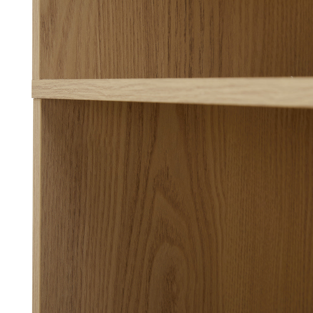 Oikiture Bookshelf Display Shelf 5-Tier Natural