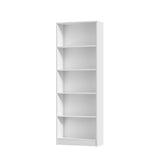 Oikiture Bookshelf Display Shelf 5-Tier White