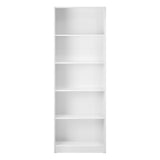 Oikiture Bookshelf Display Shelf 5-Tier White