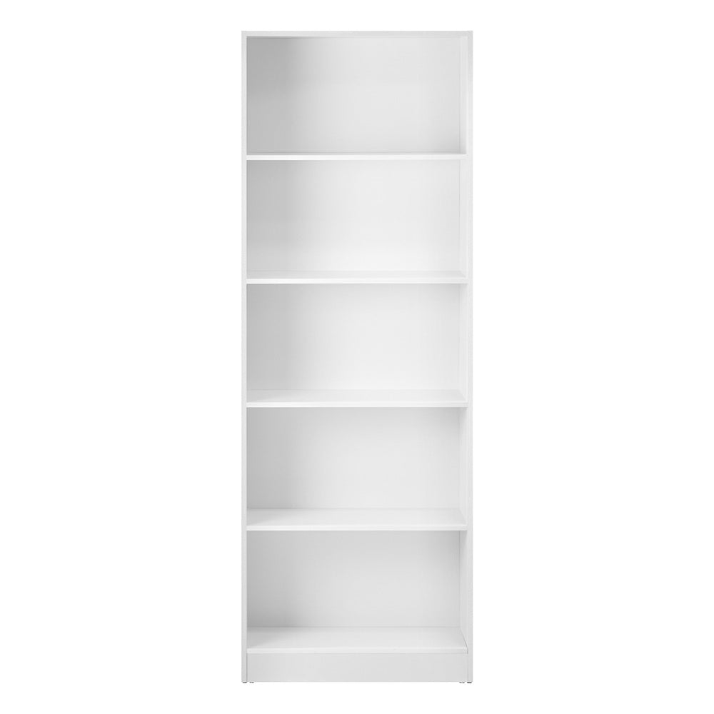 Oikiture Bookshelf Display Shelf 5-Tier White