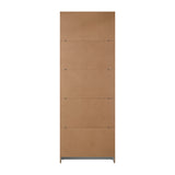 Oikiture Bookshelf Display Shelf 5-Tier White
