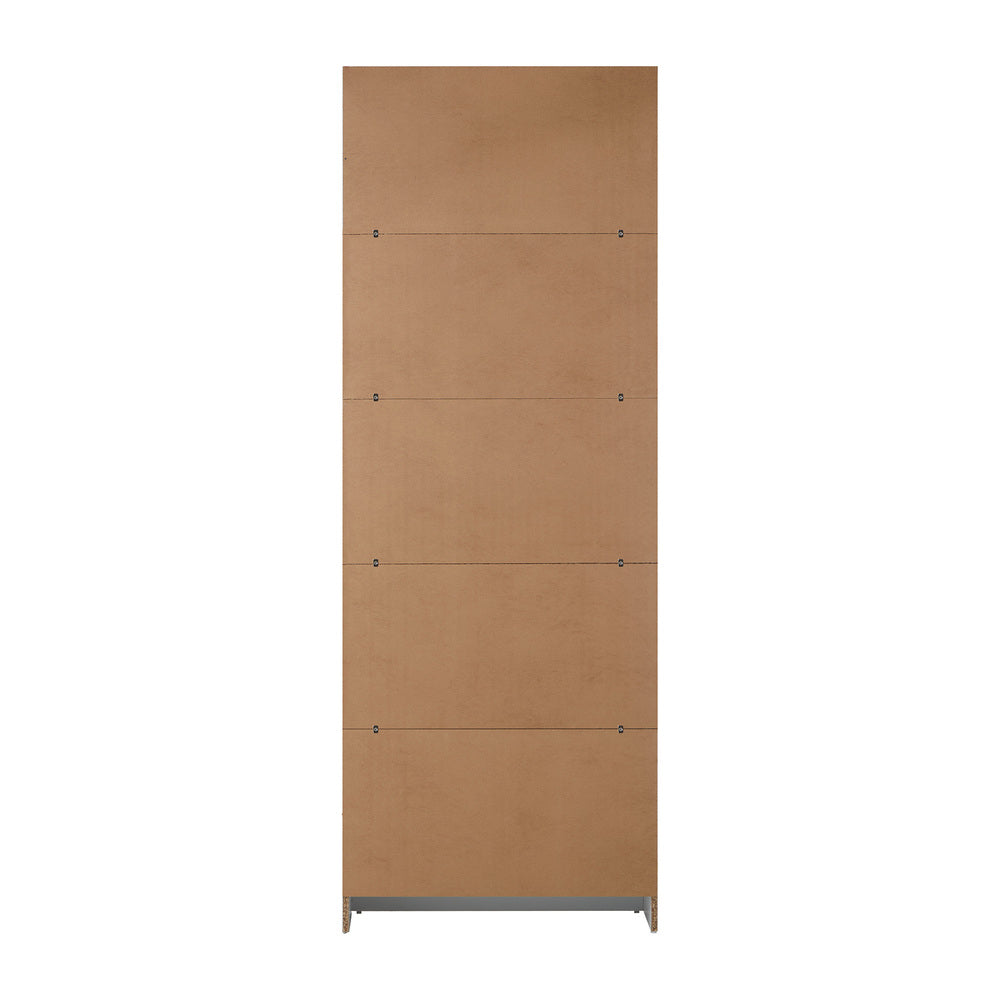 Oikiture Bookshelf Display Shelf 5-Tier White
