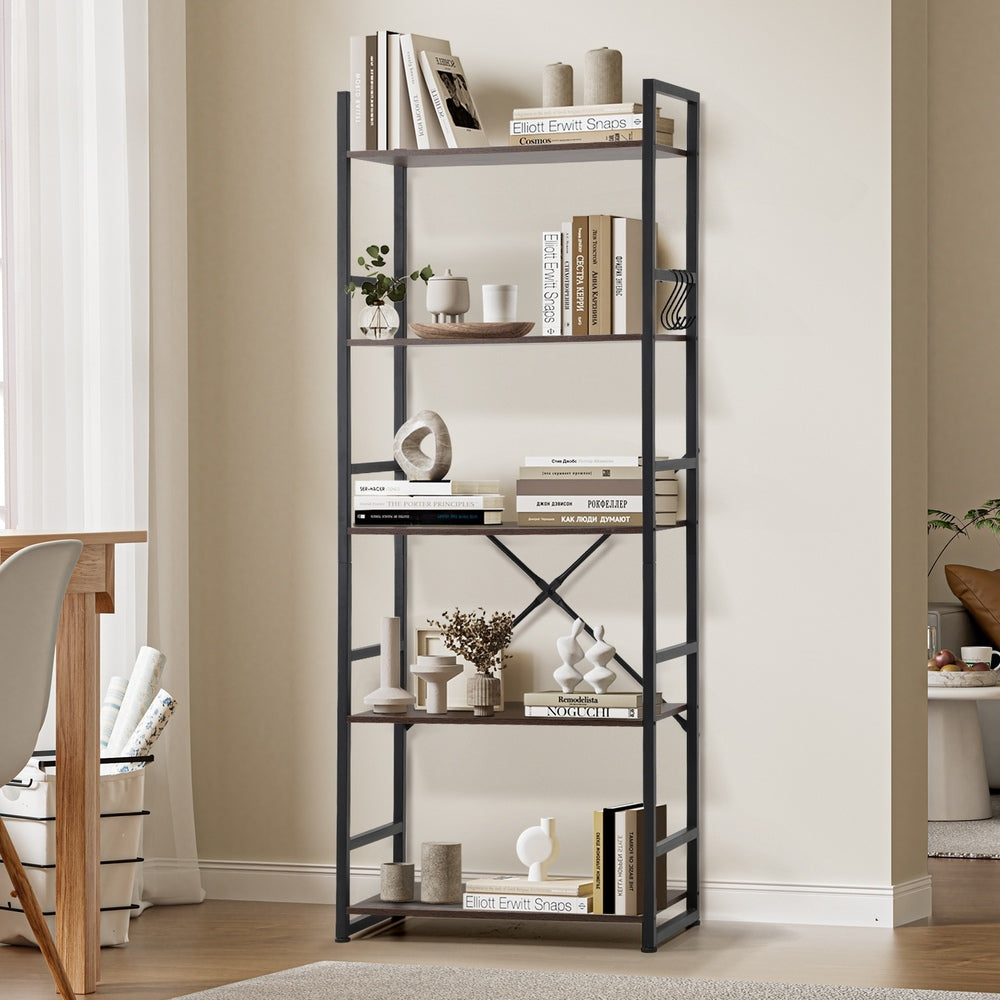 Oikiture Display Shelf 5-Tier Shelves Stand Rack 60CM