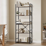 Oikiture Display Shelf 5-Tier Shelves Stand Rack 60CM
