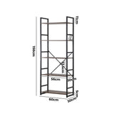 Oikiture Display Shelf 5-Tier Shelves Stand Rack 60CM - Top-Down View