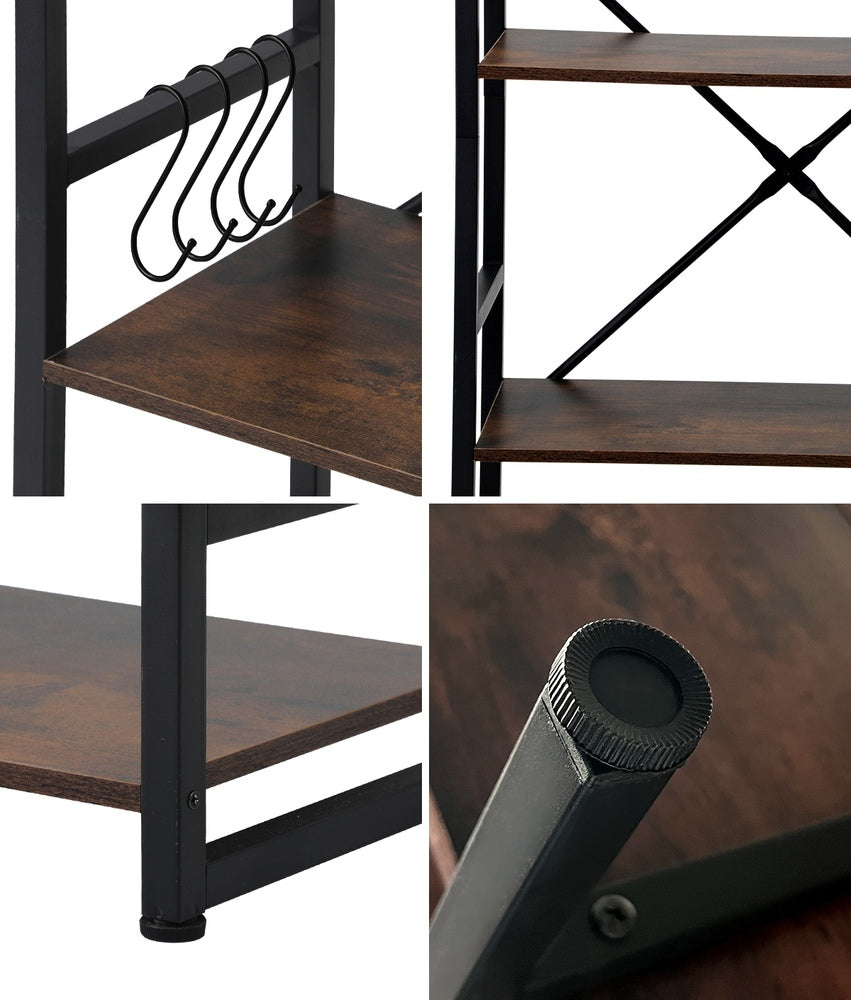Oikiture Display Shelf 5-Tier Shelves Stand Rack 60CM