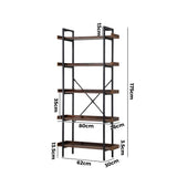 Oikiture Display Shelf 5-Tier Stand Rack 80CM