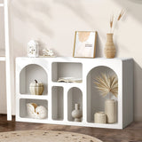Oikiture Display Cabinet with 6 Irregular Shelves