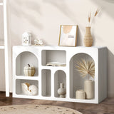 Oikiture Display Cabinet with 6 Irregular Shelves - Side View