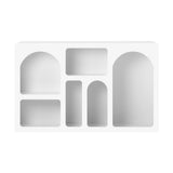 Oikiture Display Cabinet with 6 Irregular Shelves