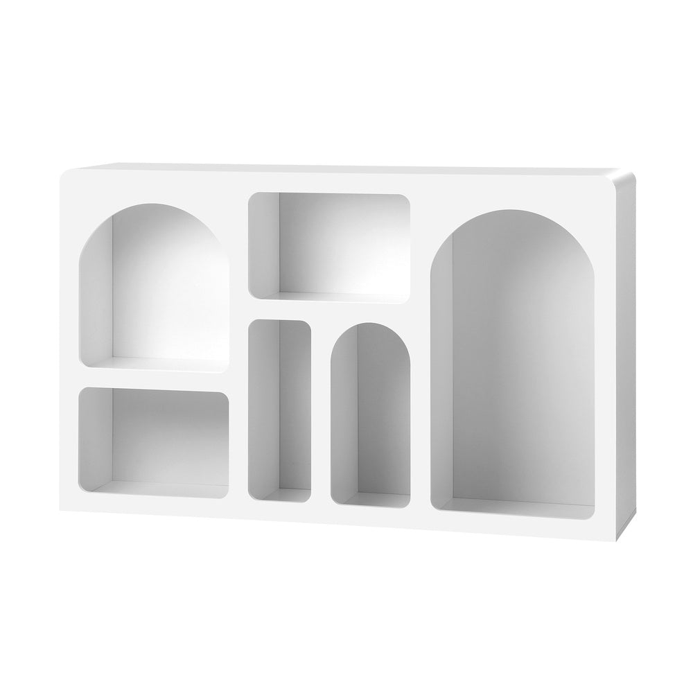 Oikiture Display Cabinet with 6 Irregular Shelves