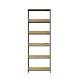 Oikiture Display Shelf 5 Tier Storage Shelves Black&Natural - Extra Image