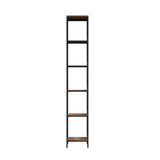 Oikiture Display Shelf 5 Tier Storage Shelves Black&Walnut