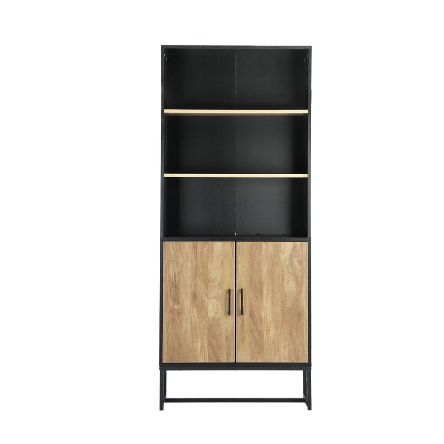 Oikiture Display Shelf 5-Tier Storage Shelves Bookcase Cupboard