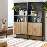 Oikiture Display Shelf 5-Tier Storage Shelves Bookcase Cupboard - Front View