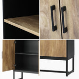 Oikiture Display Shelf 5-Tier Storage Shelves Bookcase Cupboard - Rear View