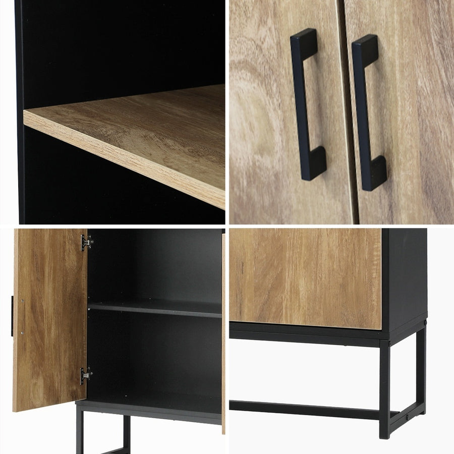 Oikiture Display Shelf 5-Tier Storage Shelves Bookcase Cupboard