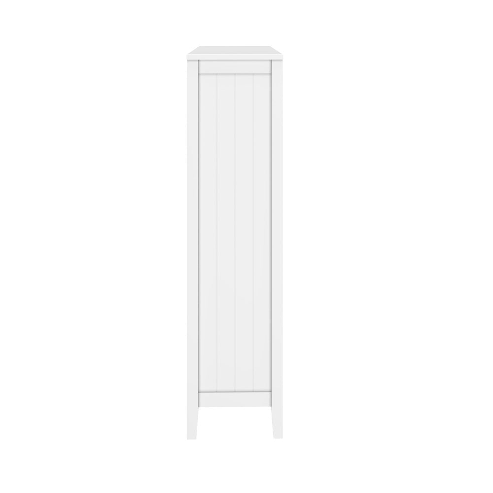 Oikiture Bookshelf Bookcase Display Shelf 5-Tier Storage Cabinet White