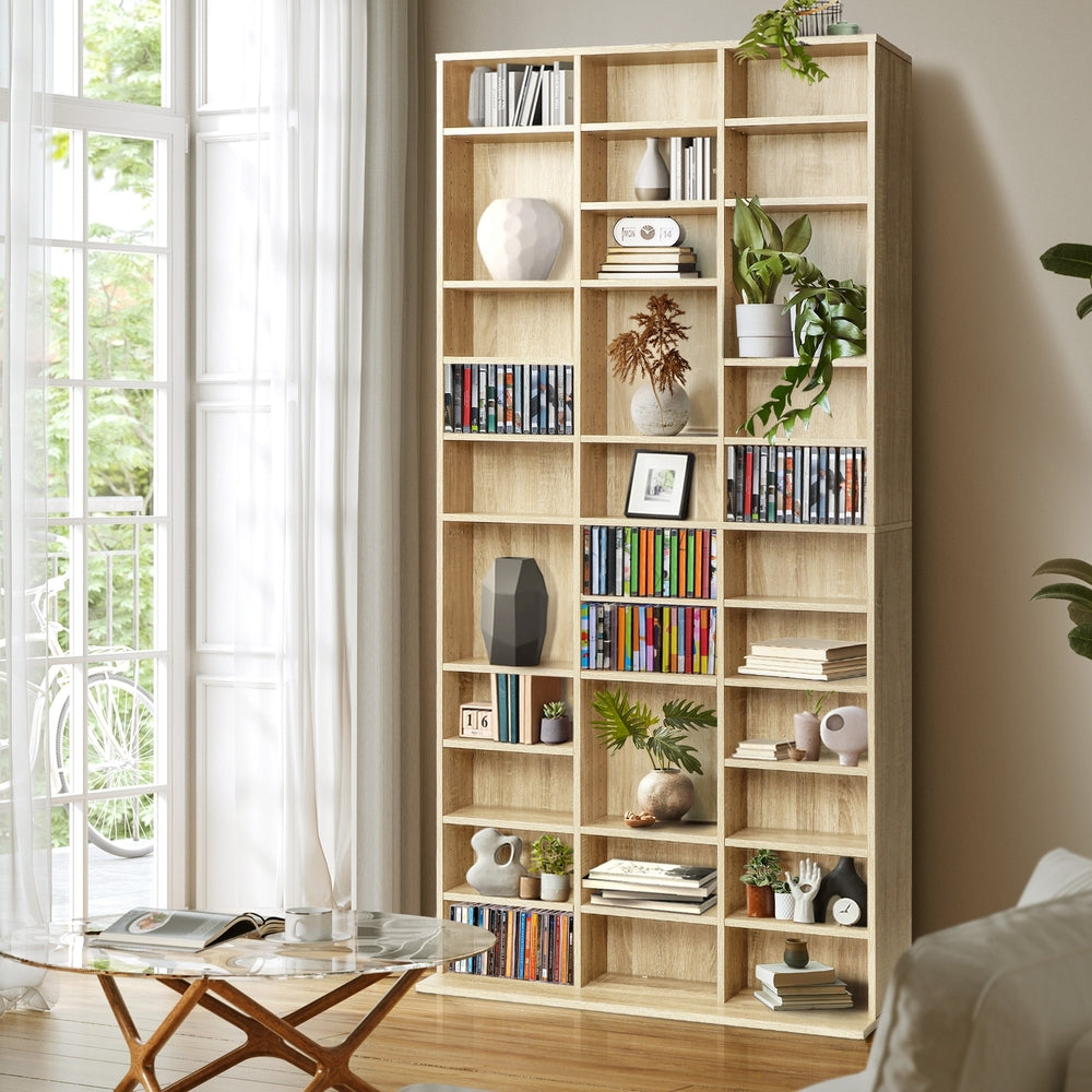 Oikiture Medid Display Shelf 1044 CD/DVD Adjustable Wooden