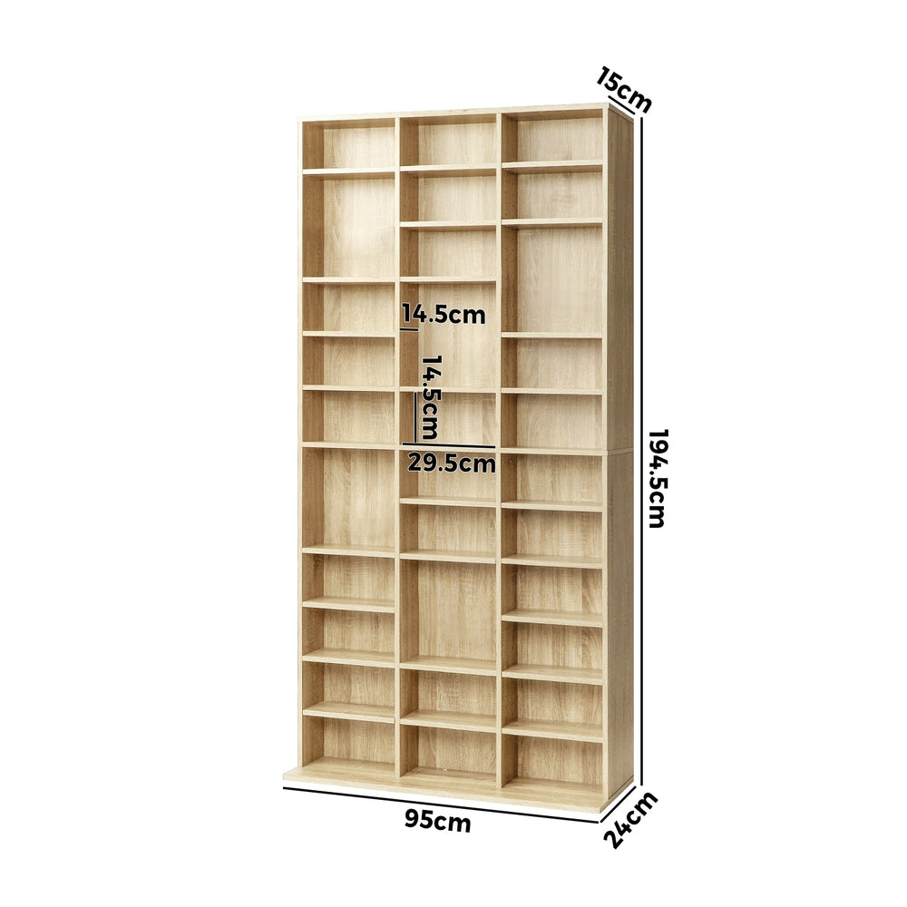 Oikiture Medid Display Shelf 1044 CD/DVD Adjustable Wooden
