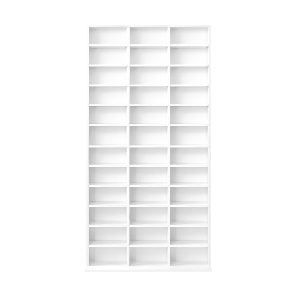 Oikiture Media Display Shelf 1044 CD/DVD Adjustable White