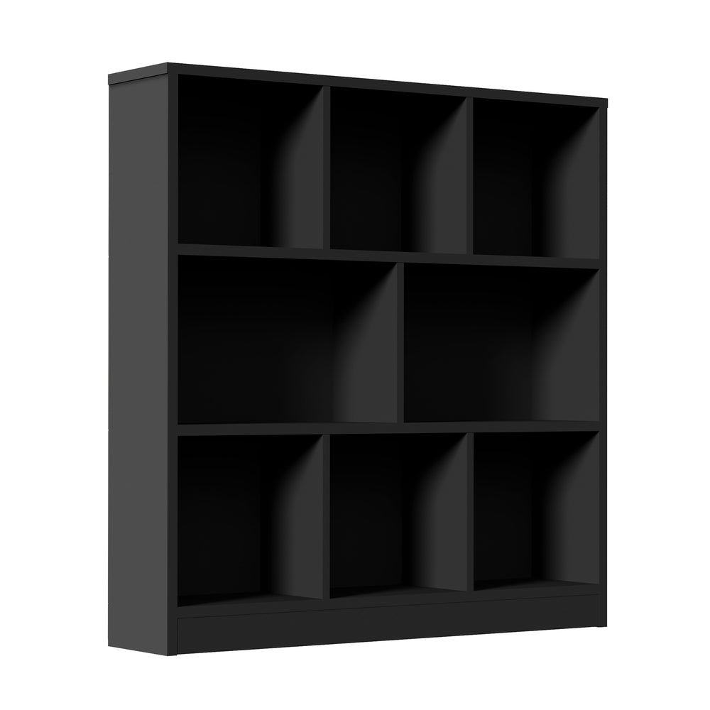 Oikiture Bookshelf Display Shelves Unit Storage Organizer Black