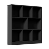 Oikiture Bookshelf Display Shelves Unit Storage Organizer Black