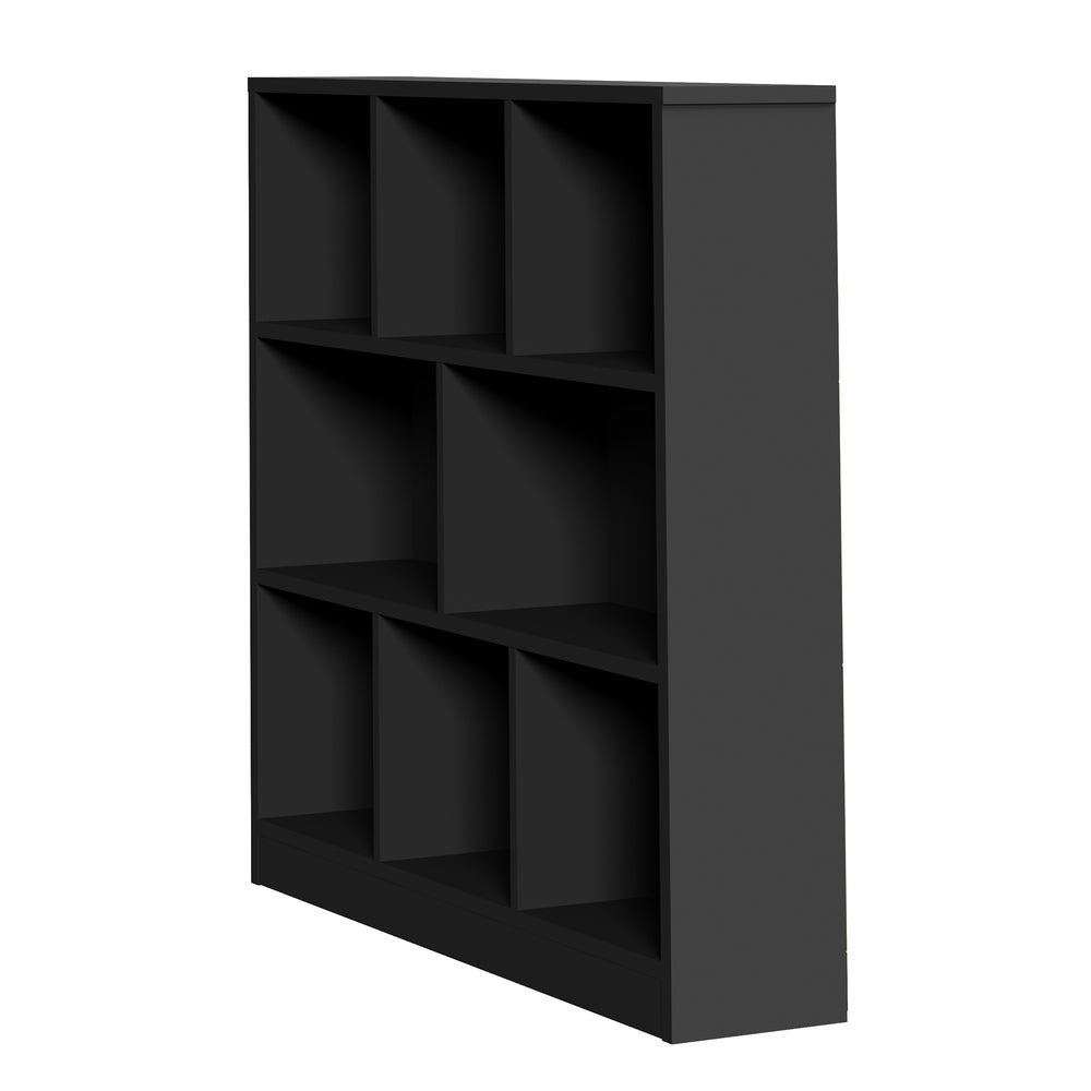 Oikiture Bookshelf Display Shelves Unit Storage Organizer Black